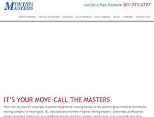 Tablet Screenshot of movingmasters.com